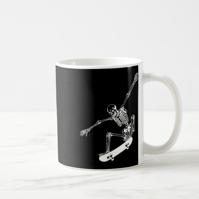 Mug Skeleton Skateboard Skateboard Halloween Skateboar (Droite)