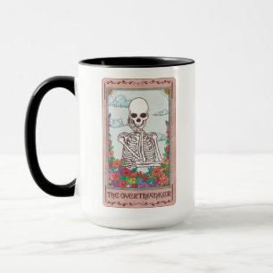 Mug Skeleton Tarot Card The Overthinker Funny Tarot