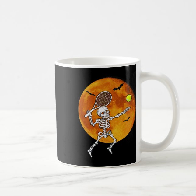 Mug Skeleton Tennis Halloween Racket Ll (Droite)