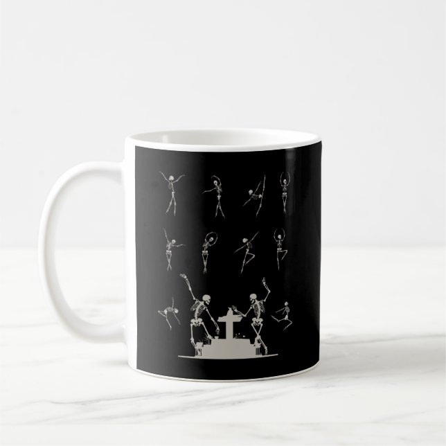 Mug Skeletons de danse éffrayante exécutant Ballet (Gauche)