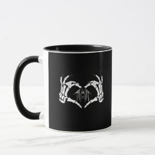Mug Skeletons Token Heart Hands