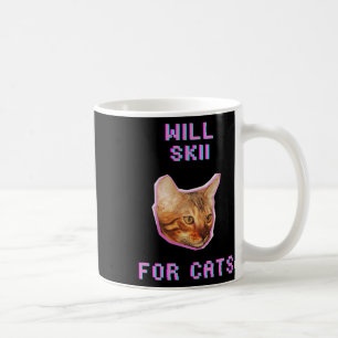Mug Ski alpin pour chats Aventure drôle de neige d'hiv