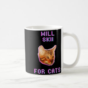 Mug Ski alpin pour chats aventure drôle d'hiver neige