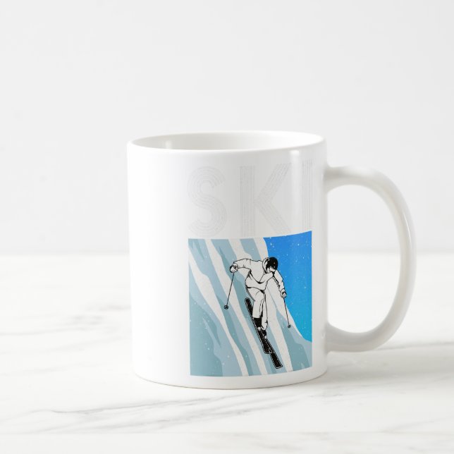 Mug Ski Alpin Ski de Descente Neige Tendance  (Droite)