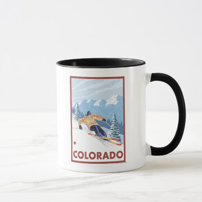 Mug Ski de neige en descente Colorado (Droite)
