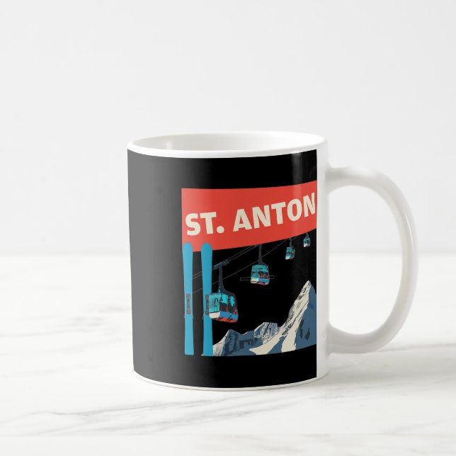 Mug Ski de St. Anton - Rétro St. Anton Ski  (Droite)