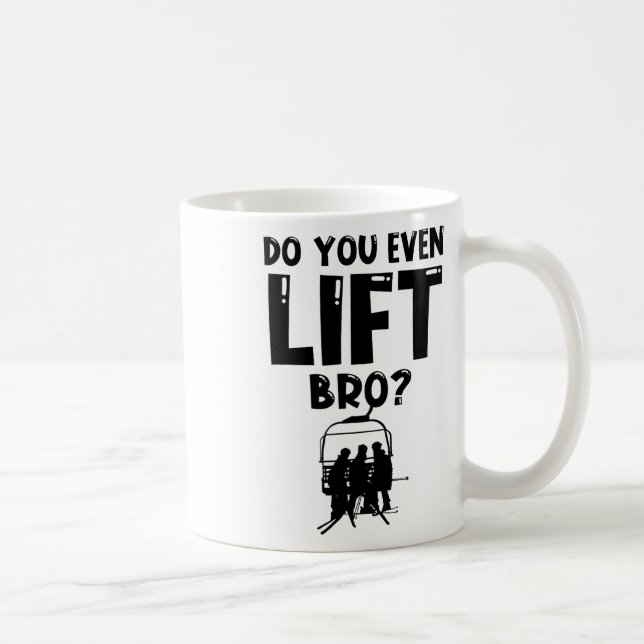 Mug Ski Drôle Vous Même Ascensez Ski De Snowboard (Droite)