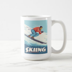Mug Ski est croire Retro Print