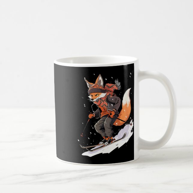 Mug Ski Fox Skier Ski Ski hiver neige (Droite)