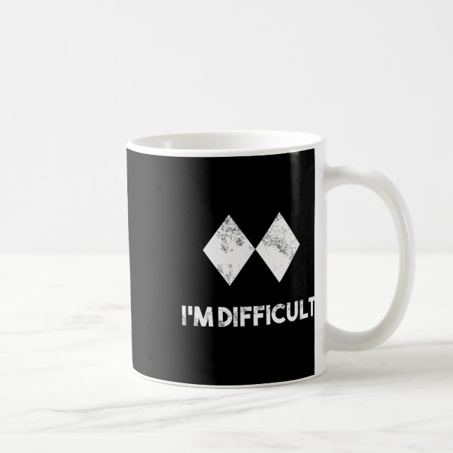 Mug Ski Je suis difficile skieur Snowboard Snowboardeu (Droite)