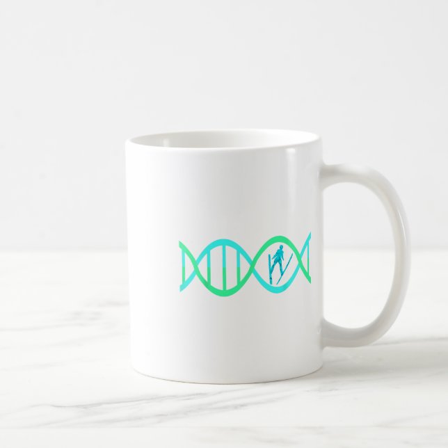 Mug Ski Jumper Dna Ski Jumping Skier Athlète Ski Wi (Droite)