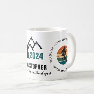 Mug Ski Killington, Vermont - Man Skier, Texte noir