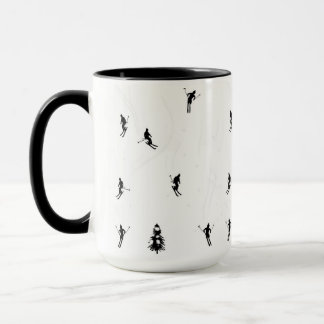 Mug Ski Moderne Ski Noir & Blanc Ski Thème Ski