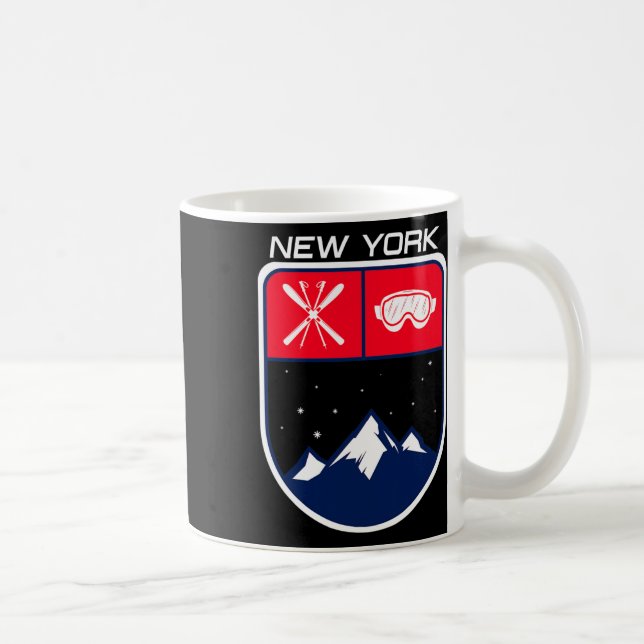 Mug Ski New York Mountain Ski Trail Skier Goggle Po (Droite)