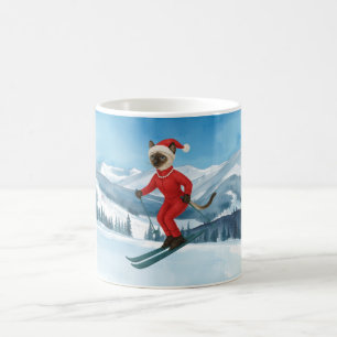 Mug Ski Noël SiameseCatLovers vacances d'hiver
