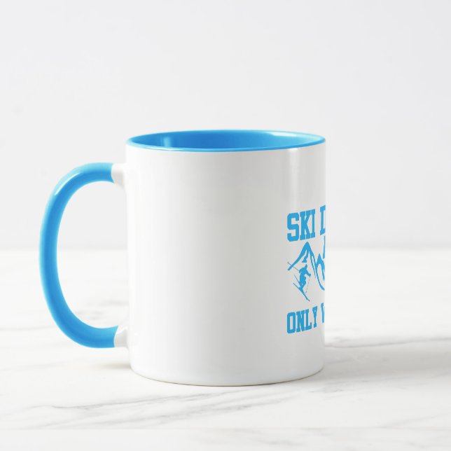 Mug Ski Papa Comme Un Papa Régulier Seulement Glacière (Gauche)