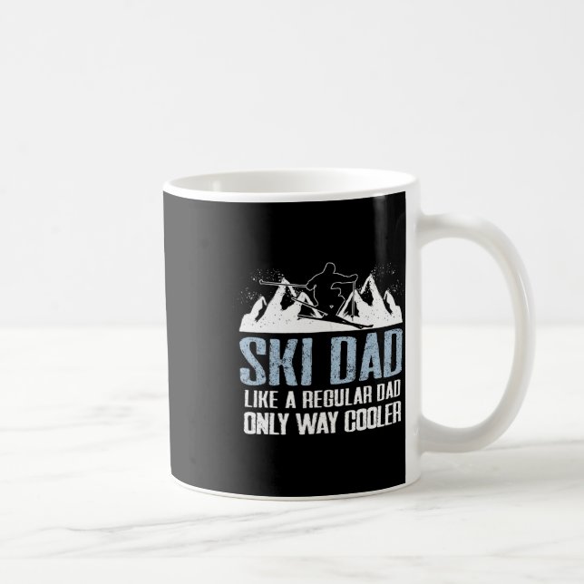 Mug Ski Papa Funny Skier Aventure Ski Amateur Citation (Droite)