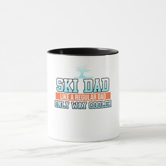 Mug Ski Papa Ski Skier Snowboard Sports d'hiver (Centre)