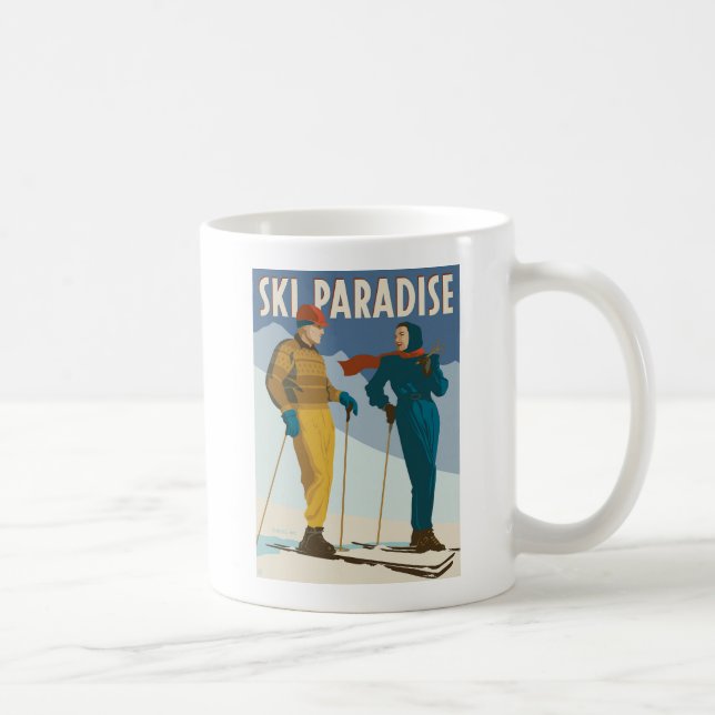Mug Ski Paradise Impression Vintage (Droite)