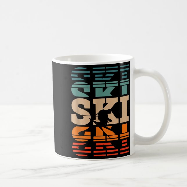 Mug ski rétro de ski (Droite)