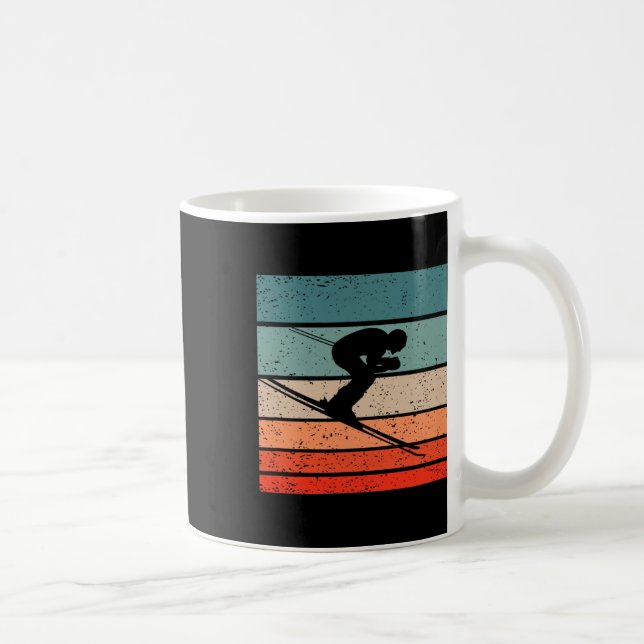 Mug Ski rétro de style vintage  (Droite)