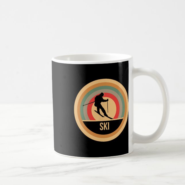 Mug Ski rétro vintage - Skieur  (Droite)