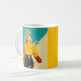 Mug Ski rétros Glamour Vintage hiver Aventure