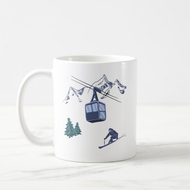 Mug Ski Scene Winter Sports (Gauche)