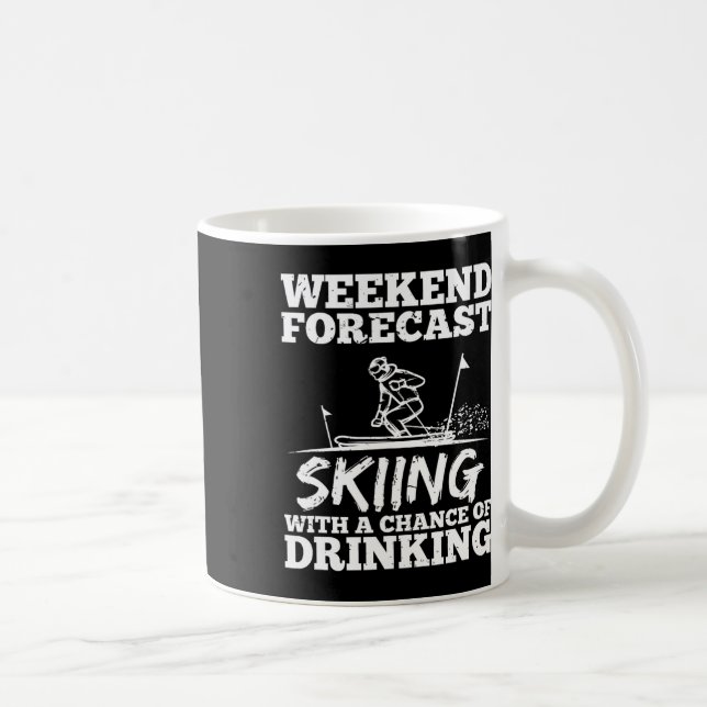 Mug Ski Ski Boisson Chance Bière Vin Alcool Drôle (Droite)