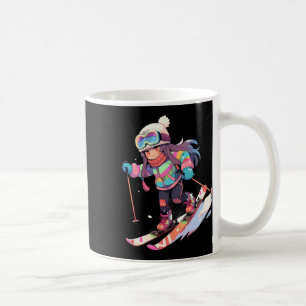 Mug Ski Ski Neige Skieur Chibi Filles Enfants _1