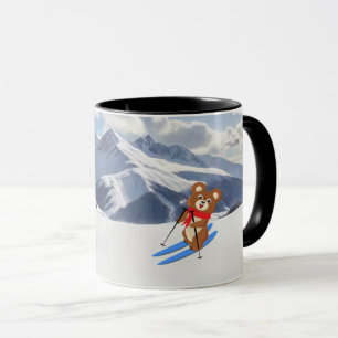 Mug Ski - Skieur Ourson sur neige Personnaliser