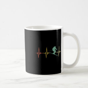 Mug Ski Snowboard Skiing Battement de coeur Montagne e