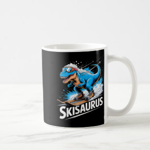 Mug Ski t-rex sport d'hiver skieur dino drôle de ski