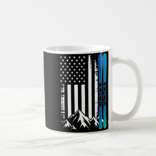 Mug Ski usa drapeau américain sport d'hiver skieur ski