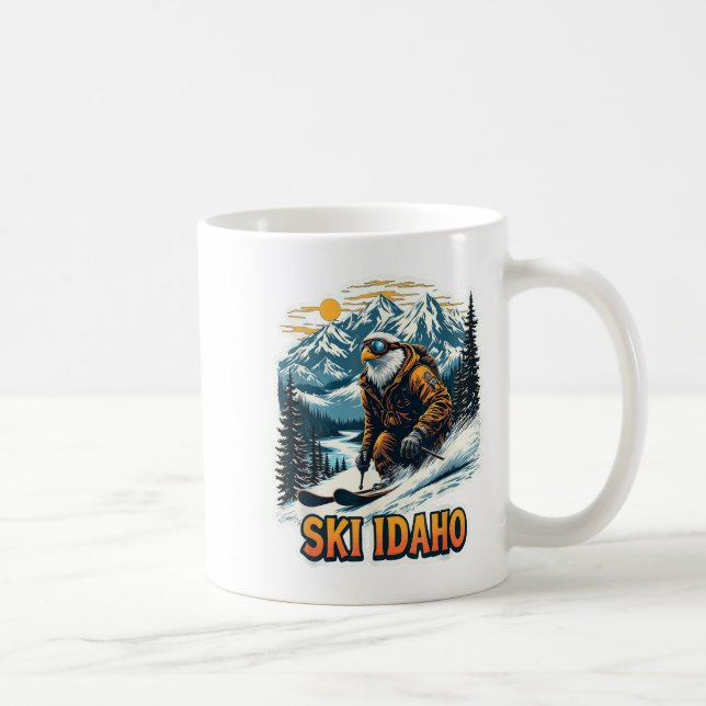 Mug Ski vintage Eagle Design, Ski Idaho (Droite)