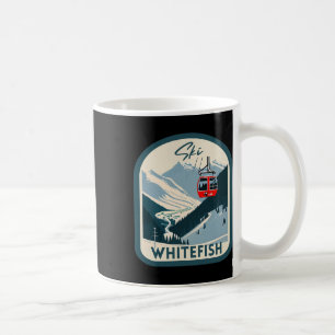 Mug Ski Whitefish Rétro Style Vintage Whitefish Ski