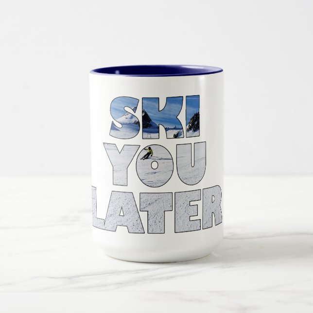 Mug Ski You Later Funny Skiing Winter Sports Gift (Centre)
