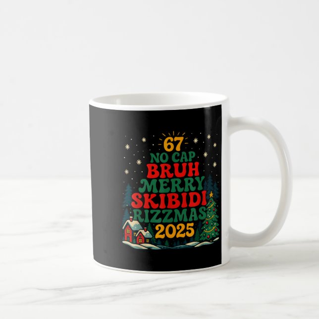 Mug Skibiddi Rizzmas 2025 Funny Meme Christmas Tree  (Droite)