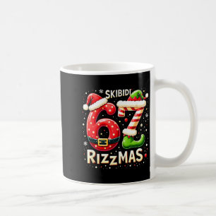 Mug Skibidi 67 Rizzmas Noël Mème Drôle Elf Père Noël