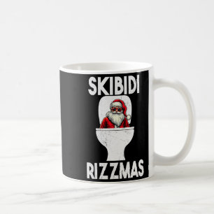 Mug Skibidi Rizzmas Drôle Toilettes Père Noël Noël