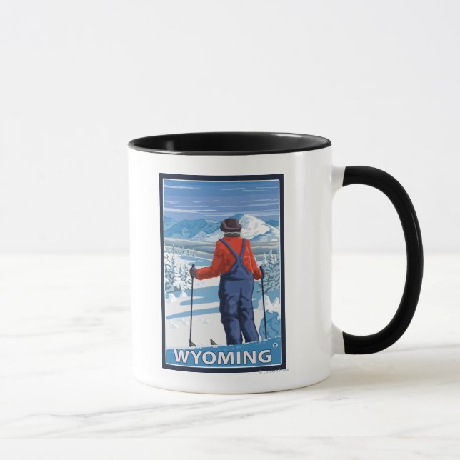 Mug Skier AdmiringWyoming (Droite)