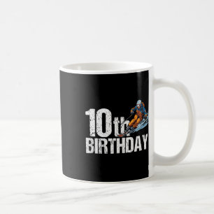 Mug Skieur 10e anniversaire Ski garçon fille 10e anniv