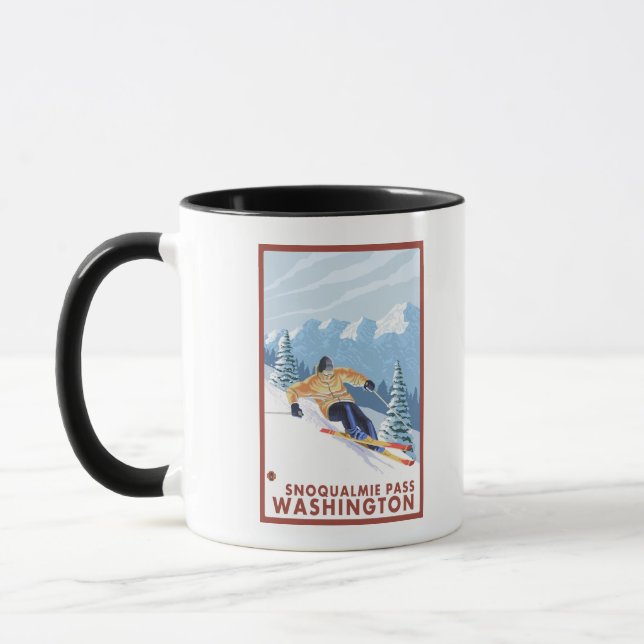 Mug Skieur de neige - Snoqualmie Pass, WA (Gauche)