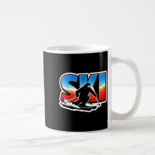 Mug Skieur de ski amateur de sports d'hiver montagne n