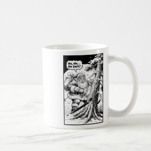 Mug Skieur de ski Santa frappant l'arbre drôle de Noël