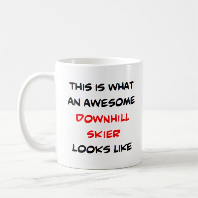 Mug skieur descente, génial (Gauche)