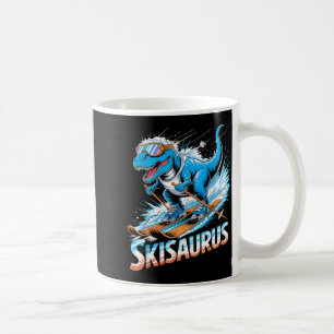 Mug Skieur t-rex sport d'hiver dino drôle de ski