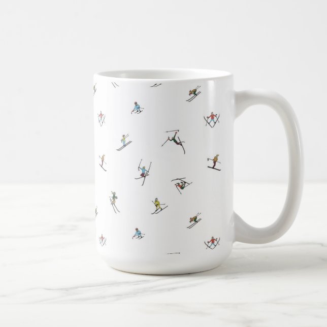 Mug Skieurs d'hiver en action Motif (Droite)