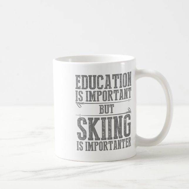 Mug Skiing Art For Men Women Kids Winter Sport Ski Lov (Droite)