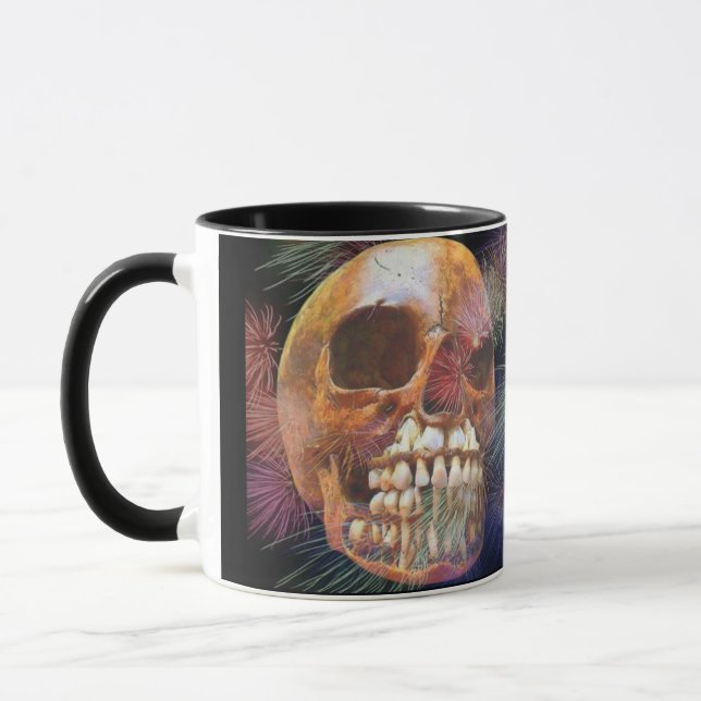 Mug Skull with fireworks (Gauche)